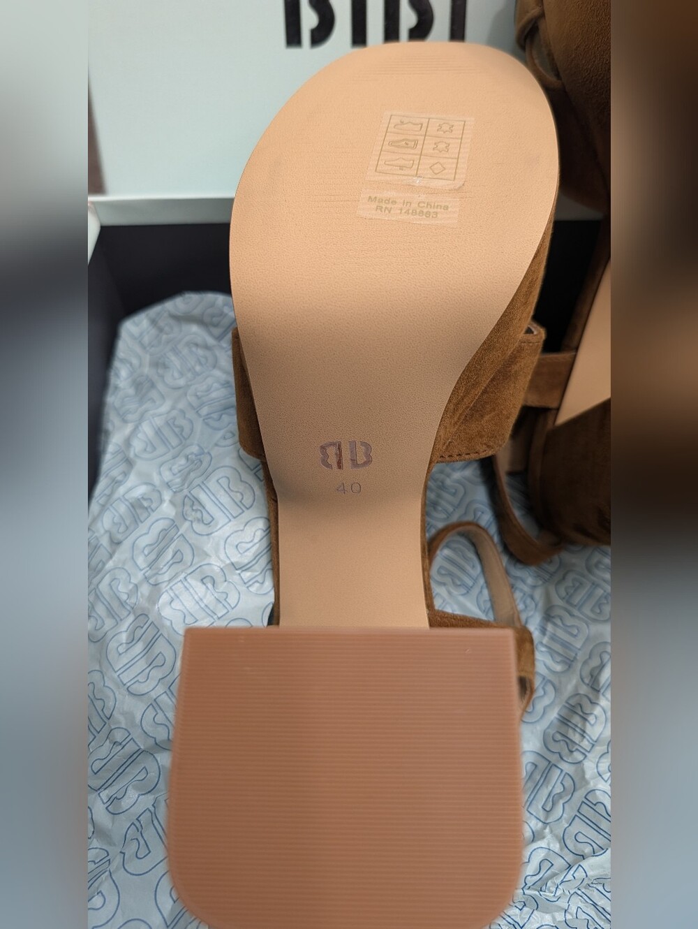Bibi Lou Platform Sandals, Cedar Sz 9 New In Box - Picture 4 of 6